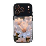 BG AKSESUAR Apple iPhone 17 Pro ile Uyumlu Siyah Kılıf, Çiçek Deseni, Yumuşak Silikon, Şok Emici