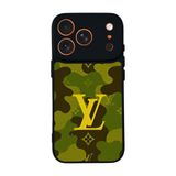 BG AKSESUAR Apple iPhone 17 Pro ile Uyumlu Siyah Kılıf, LouisVuitton Tasarım, Yumuşak Silikon, Koruyucu, Şok Emici