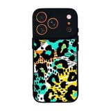 BG AKSESUAR Apple iPhone 17 Pro ile Uyumlu Siyah Kılıf, Pastel Leopar Desenli, Yumuşak Silikon, Şok Emici Kapak