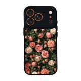 BG AKSESUAR Apple iPhone 17 Pro Max ile Uyumlu Siyah Kılıf, Çiçek Deseni, Yumuşak Silikon, Koruyucu, Şok Emici