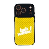 BG AKSESUAR Apple iPhone 17 Pro Max ile Uyumlu Siyah Kılıf, LouisVuitton Deseni, Yumuşak Silikon, Koruyucu, Şok Emici