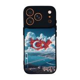 BG AKSESUAR Apple iPhone 17 Pro Max ile Uyumlu Siyah Kılıf, Türk Bayrağı Baskılı, Yumuşak Silikon, Şok Emici