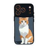 BG AKSESUAR Apple iPhone 17 Pro Max ile Uyumlu Siyah Kılıf, Yumuşak Silikon, Koruyucu, Şok Emici, Kedi Baskılı