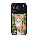 BG AKSESUAR Apple iPhone 17 Pro Max ile Uyumlu Siyah Kılıf, Yumuşak Silikon, Koruyucu, Şok Emici, Kedi Desenli