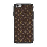BG AKSESUAR Apple iPhone 6 Plus ile Uyumlu Silikon Kılıf, LouisVuitton Deseni, Siyah