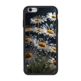 BG AKSESUAR Apple iPhone 6 Plus ile Uyumlu Siyah Silikon Kılıf, Çiçek Desen, Çiziklere ve Darbelere Karşı Koruma
