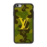 BG AKSESUAR Apple iPhone 6 Plus ile Uyumlu Siyah Silikon Kılıf, LouisVuitton Deseni, Çiziklere ve Darbelere Karşı Koruma