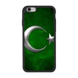 BG AKSESUAR Apple iPhone 6 Plus ile Uyumlu Türk Bayrağı Baskılı Siyah Silikon Kılıf