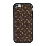 BG AKSESUAR Apple iPhone 6s Plus ile Uyumlu Silikon Kılıf, LouisVuitton Deseni, Siyah, Çiziklere ve Darbelere Karşı Koruma