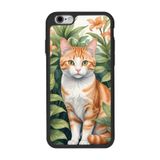 BG AKSESUAR Apple iPhone 6s Plus ile Uyumlu Siyah Silikon Kılıf, Kedi Desenli, Çiziklere ve Darbelere Karşı Koruma