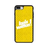 BG AKSESUAR Apple iPhone 8 Plus Uyumlu Kılıf, LouisVuitton Deseni, Mat Siyah, Yumuşak Silikon, Koruyucu, Şok Emici