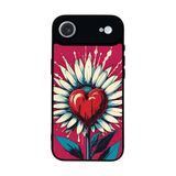 BG AKSESUAR Apple iPhone Air ile Uyumlu Silikon Kılıf, Çiçek Deseni, Siyah