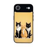 BG AKSESUAR Apple iPhone Air ile Uyumlu Silikon Kılıf, Siyah, Kedi Baskılı, Çiziklere ve Darbelere Karşı Koruma