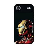 BG AKSESUAR Apple iPhone Air ile Uyumlu Siyah Silikon Kılıf, Iron Man Baskılı, Çiziklere ve Darbelere Karşı Koruma