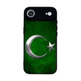 BG AKSESUAR Apple iPhone Air ile Uyumlu Türk Bayrağı Baskılı Siyah Silikon Kılıf