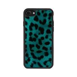 BG AKSESUAR Apple iPhone SE Uyumlu Leopar Desenli Mat Siyah Silikon Kılıf, Şok Emici Koruyucu Kapak