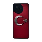 BG AKSESUAR Casper Via A40 ile Uyumlu Türk Bayrağı Baskılı Siyah Kılıf, Mat Silikon, Koruyucu, Şok Emici
