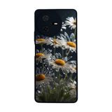 BG AKSESUAR Casper Via A40 Uyumlu Kılıf, Mat Siyah, Çiçek Deseni, Yumuşak Silikon, Şok Emici