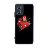 BG AKSESUAR Casper Via X30 ile Uyumlu Iron Man Baskılı Siyah Silikon Kılıf, Şok Emici Koruyucu Kapak