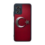 BG AKSESUAR Casper Via X30 ile Uyumlu Türk Bayrağı Baskılı Siyah Kılıf, Yumuşak Silikon, Koruyucu, Şok Emici