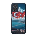 BG AKSESUAR Casper Via X30 Plus ile Uyumlu Kılıf, Türk Bayrağı Baskılı, Siyah, Yumuşak Silikon, Şok Emici