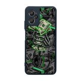 BG AKSESUAR Casper Via X30 Plus Kılıf, Siyah, Yumuşak Silikon, Koruyucu, Şok Emici, Money Baskılı