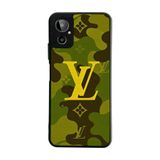 BG AKSESUAR General Mobile GM23 SE ile Uyumlu Kılıf, Louis Vuitton Desenli, Yumuşak Silikon, Koruyucu, Şok Emici, Siyah