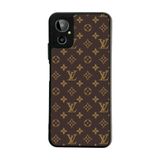 BG AKSESUAR General Mobile GM23 SE ile Uyumlu Kılıf, LouisVuitton Desenli, Mat Siyah, Yumuşak Silikon, Koruyucu, Şok Emici
