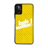 BG AKSESUAR General Mobile GM23 SE ile Uyumlu Kılıf, LouisVuitton Tasarım, Siyah, Yumuşak Silikon, Koruyucu, Şok Emici