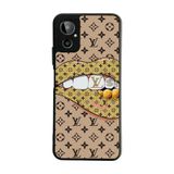 BG AKSESUAR General Mobile GM23 SE ile Uyumlu Kılıf, Yumuşak Silikon, Koruyucu, Şok Emici, Mat Siyah, LouisVuitton Desen