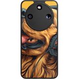 Bg Aksesuar Honor Magic 8 Lite Uyumlu Türk Tasarımlı Glossy Premium Kılıf - Siyah - Golden Köpek-1025