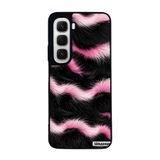 BG AKSESUAR Infinix Hot 60 İ ile Uyumlu Leopar Kürk Desenli Siyah Kılıf, Yumuşak Silikon, Şok Emici Kapak