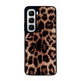 BG AKSESUAR Infinix Hot 60 ile Uyumlu Leopar Desenli Siyah Kılıf, Yumuşak Silikon, Koruyucu, Şok Emici Kapak