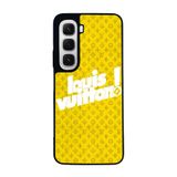 BG AKSESUAR Infinix Hot 60 ile Uyumlu Louis Vuitton Tasarımlı Kılıf, Siyah, Yumuşak Silikon, Koruyucu