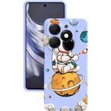 BG AKSESUAR Infinix Smart 8 Pro ile Uyumlu Kamera Korumalı Baskılı Lila Silikon Kılıf