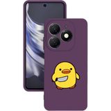 BG AKSESUAR Infinix Smart 8 Pro ile Uyumlu Kamera Korumalı Baskılı Mor Silikon Kılıf