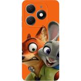 BG AKSESUAR Infinix Smart 8 Pro ile Uyumlu Kamera Korumalı Silikon Kılıf, Baskılı, Turuncu