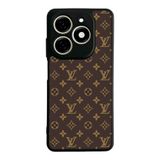 BG AKSESUAR Infinix Smart 8 Pro ile Uyumlu Kılıf, Louis Vuitton Desenli, Siyah, Yumuşak Silikon, Koruyucu, Şok Emici