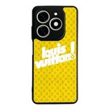BG AKSESUAR Infinix Smart 8 Pro ile Uyumlu Kılıf, Louis Vuitton Tasarım, Sarı, Yumuşak Silikon, Koruyucu, Şok Emici