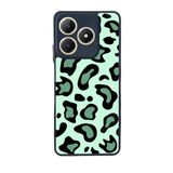 BG AKSESUAR Infinix Smart 8 Pro ile Uyumlu Leopar Desenli Silikon Kılıf, Pastel Yeşil, Şok Emici Koruyucu Kapak