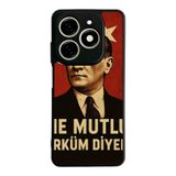 BG AKSESUAR Infinix Smart 8 Pro ile Uyumlu Mustafa Kemal Atatürk Tasarımlı Glossy Premium Kılıf