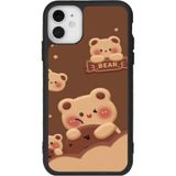 BG AKSESUAR iPhone 11 Uyumlu Baskılı, Mat Siyah Renk, Yumuşak Silikon, Koruyucu, Şok Emici Kapak, Kılıf, Oyuncak Ayıcık Tasarımı