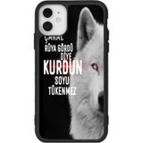 BG AKSESUAR iPhone 11 Uyumlu Göktürkçe Türk Yazılı, Mat Siyah, Yumuşak Silikon, Şok Emici Kapak Kılıf