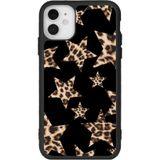 BG AKSESUAR iPhone 12 ile Uyumlu Leopar Desenli Kılıf, Mat Siyah, Silikon, Şok Emici, Koruyucu Kapak