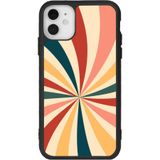 BG AKSESUAR iPhone 12 ile Uyumlu Vintage Tasarım Siyah Kılıf, Mat Silikon, Şok Emici, Koruyucu Kapak