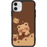 BG AKSESUAR iPhone 12 Mini ile Uyumlu Baskılı, Mat Siyah Renk, Yumuşak Silikon, Koruyucu, Şok Emici Kapak, Oyuncak Ayıcık Tasarımı