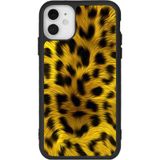BG AKSESUAR iPhone 12 Mini ile Uyumlu Kılıf, Yumuşak Silikon, Mat, Şok Emici, Koruyucu Kapak, Sarı Leopar Desenli