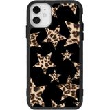 BG AKSESUAR iPhone 12 Mini ile Uyumlu Leopar Desenli Siyah Silikon Kılıf, Mat, Şok Emici, Koruyucu Kapak