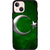 BG AKSESUAR iPhone 13 Mini ile Uyumlu Türk Bayrağı Tasarımlı Siyah Silikon Kılıf, Mat, Şok Emici, Koruyucu Kapak
