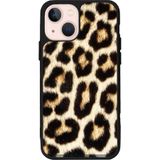 BG AKSESUAR iPhone 14 ile Uyumlu Leopar Desenli Kılıf, Mat Siyah, Yumuşak Silikon, Şok Emici, Koruyucu Kapak